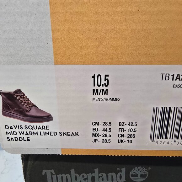 Timberland Men's Davis Square Warm Lined Chukka Rust A2G65 SZ 10.5 NEW WINTER - Picture 2 of 16